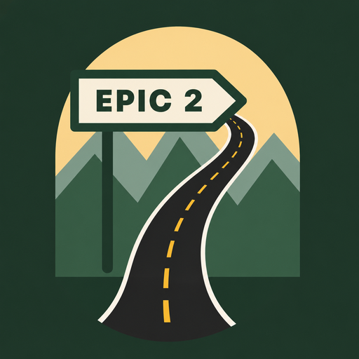 Epic Road Trip 2 winding road logo